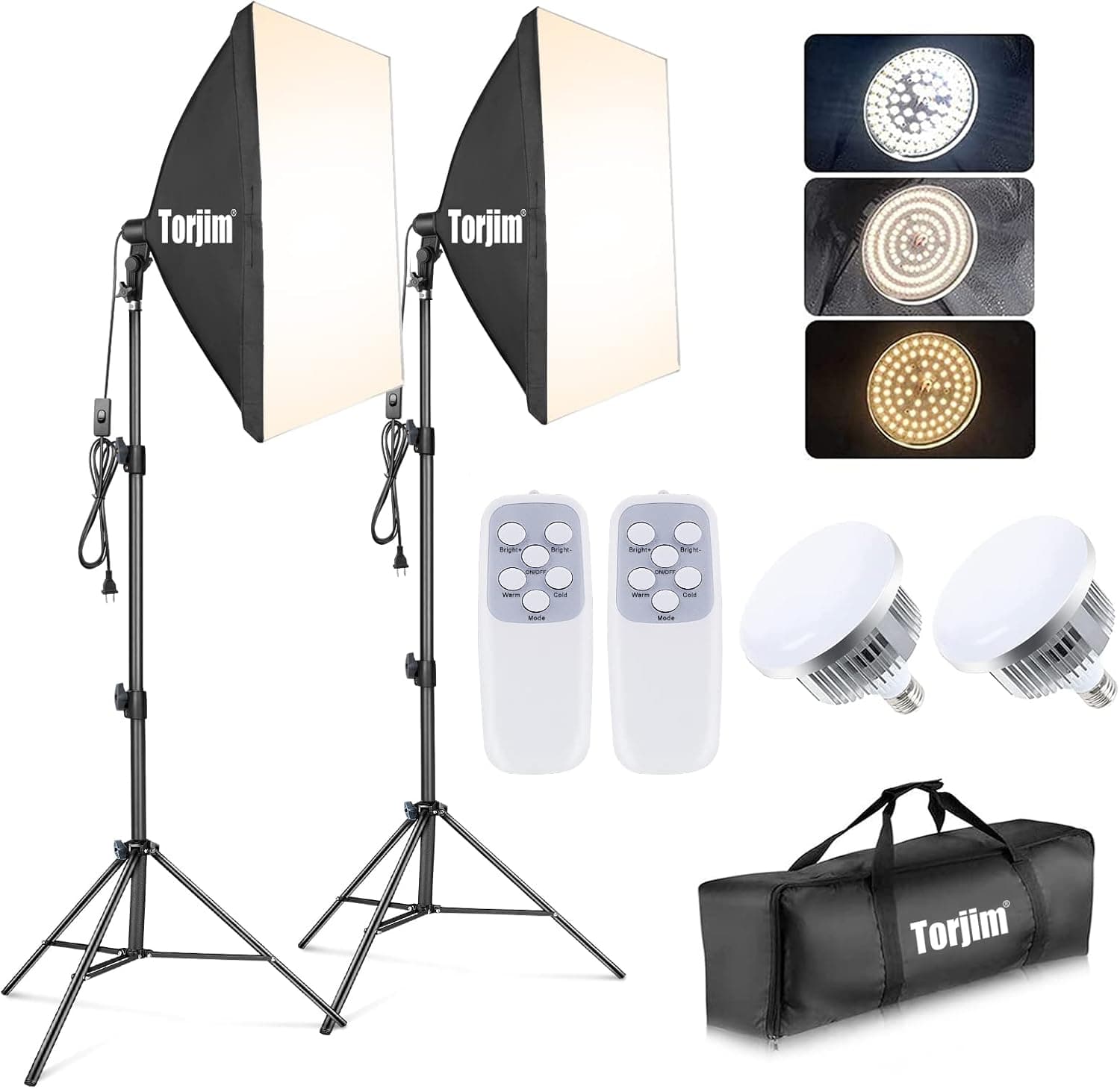 Kit de iluminación para fotografía, 2 piezas