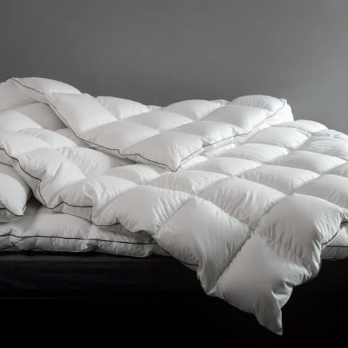 Lujoso edredon de fibra de ganso blanco hungaro tamano queen 230cm x 170cm