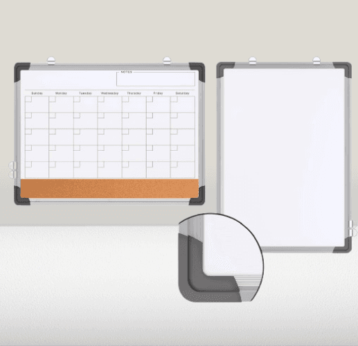 Calendario mensual pizarra blanca