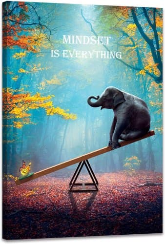 Poster artistico de pared con diseno de elefante