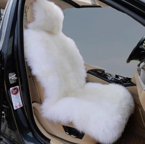 Funda de asiento de automovil de oveja australiana genuina