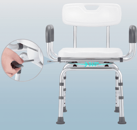 Silla de ducha giratoria de 360 grados