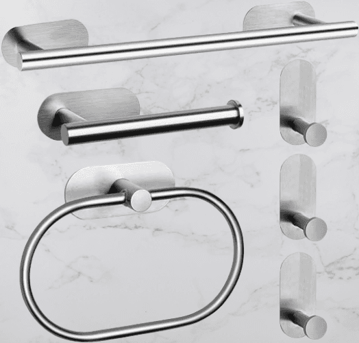 Juego de accesorios de bano barra de toalla extensible