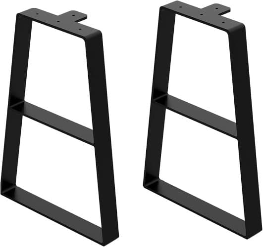 Patas de banco de metal trapezoidales negras