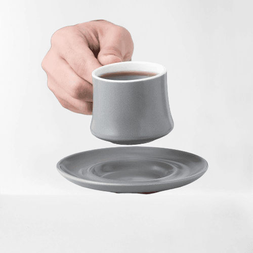 juego de 6 tazas de te con soporte
