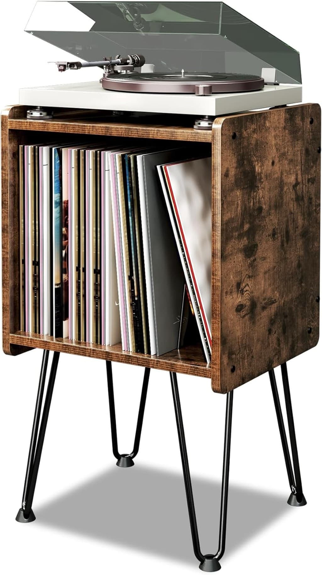Mesa de almacenamiento de discos de vinilo