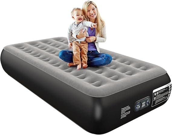 Colchon inflable Twin con bomba incorporada de 13pulgadas.