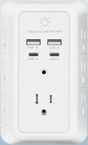 Cargador de pared protector de sobretension color blanco