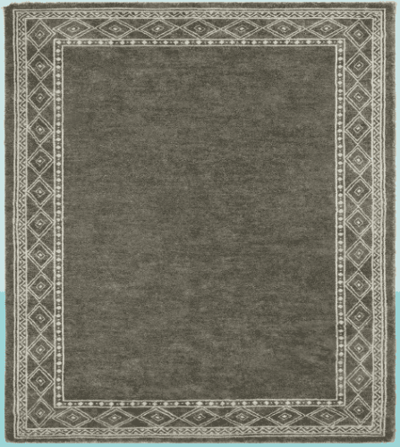 Alfombra moderna con borde lavable a maquina de 8 x 10