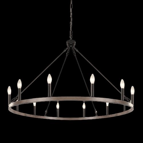 Candelabro redondo de 38 pulgadas con 12 luces