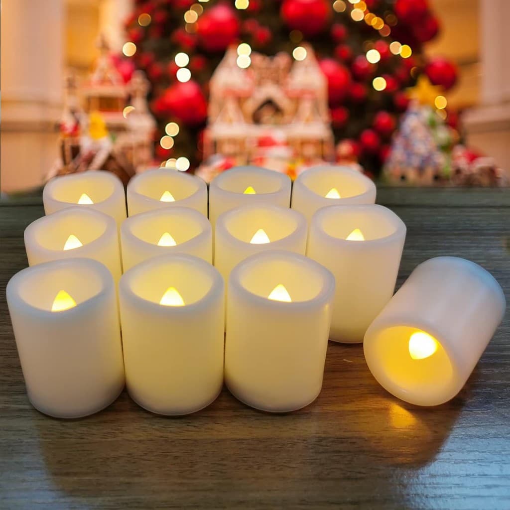 Paquete de 6 velas artificiales con control remoto de 10x8 cm