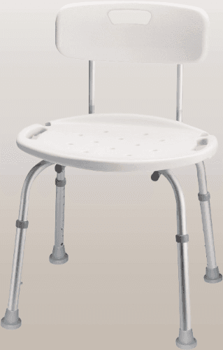 silla de baño con patas ajustables en altura COLOR BLANCO