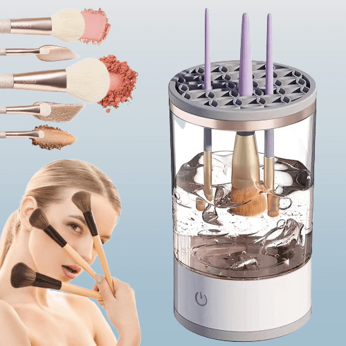 Limpiador de brochas de maquillaje eléctrico