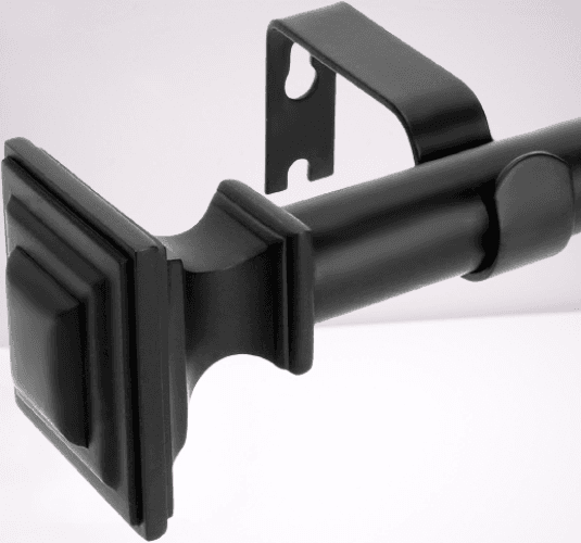 Barras de cortina para ventanas de 48 a 84 pulgadas NEGRO