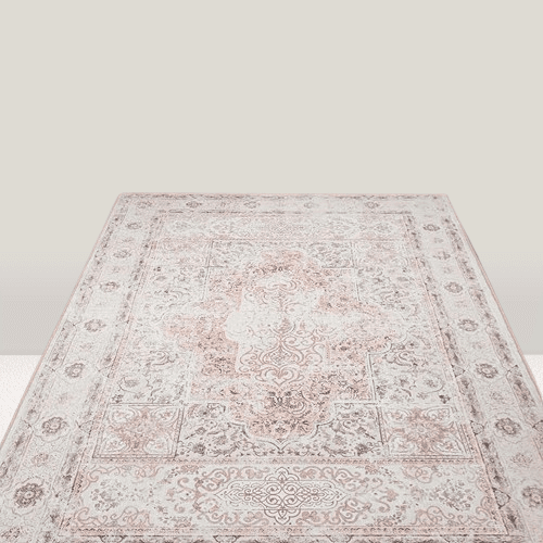 Alfombra de área de 5 x 7 pies sin pelos envejecida / ROSA