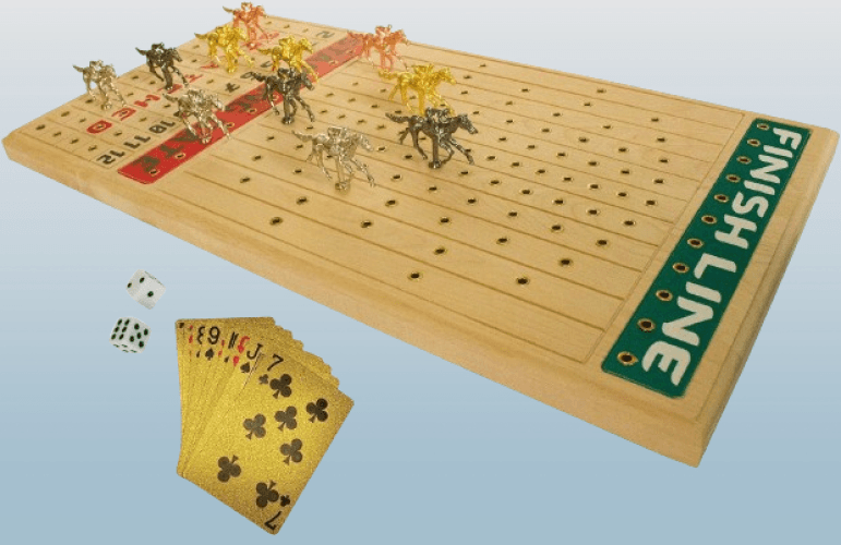 Juego de mesa original de carreras de caballos de metal