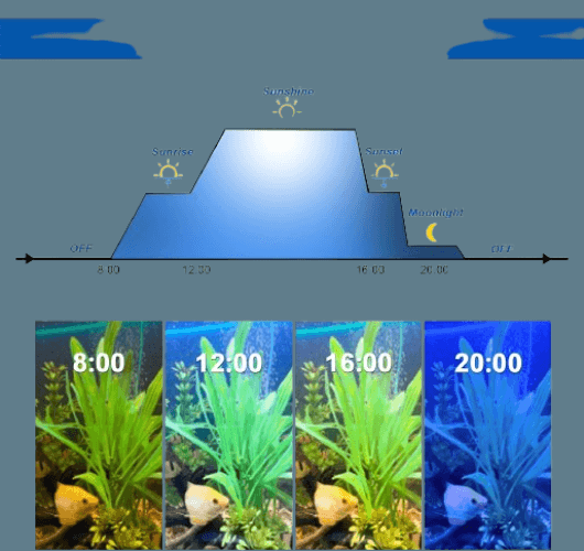 Luz de acuario mejorada con control remoto