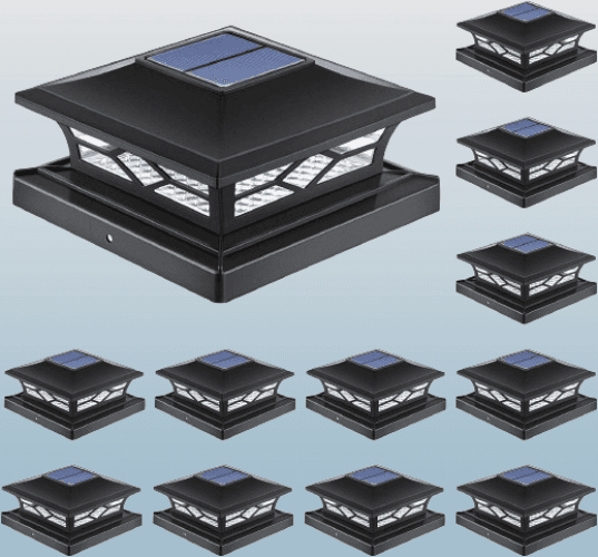Luces solares para postes de 4 x 4 2 modos de iluminacion