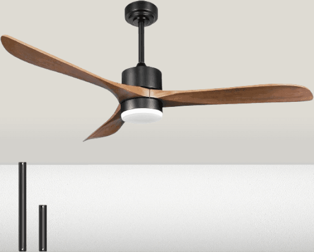 Ventilador de techo de madera para exteriores de 56 pulgadas