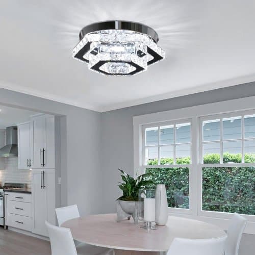 Mini candelabro LED de cristal para techo