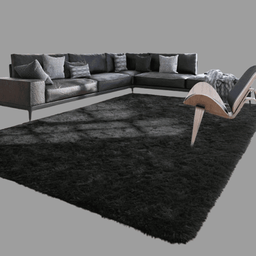 Alfombras esponjosas de area super suaves peludas y largas 9'X6'