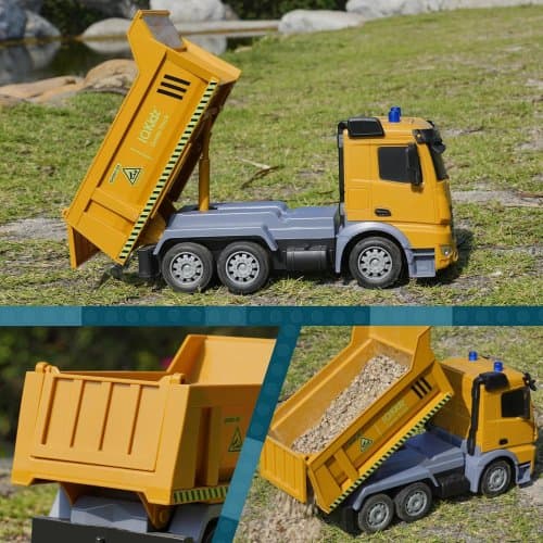 IQKidz Camion volquete de juguete a control remoto.