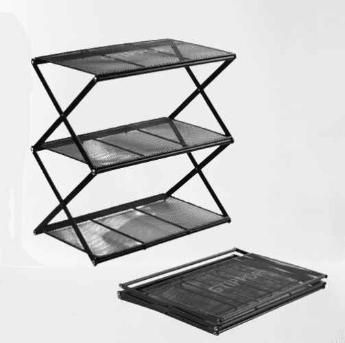 Organizador de zapatos de metal plegable sin instalación