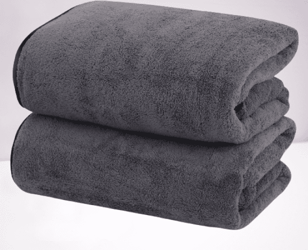 Toallas con dobladillo de seda para baño 27 x 55