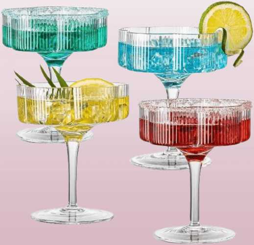 Vasos de Martini en forma de flor de 6.7 onzas