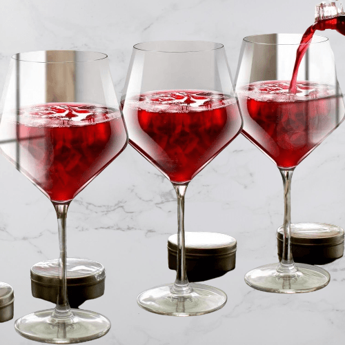 Juego de 4 copas de vino tinto