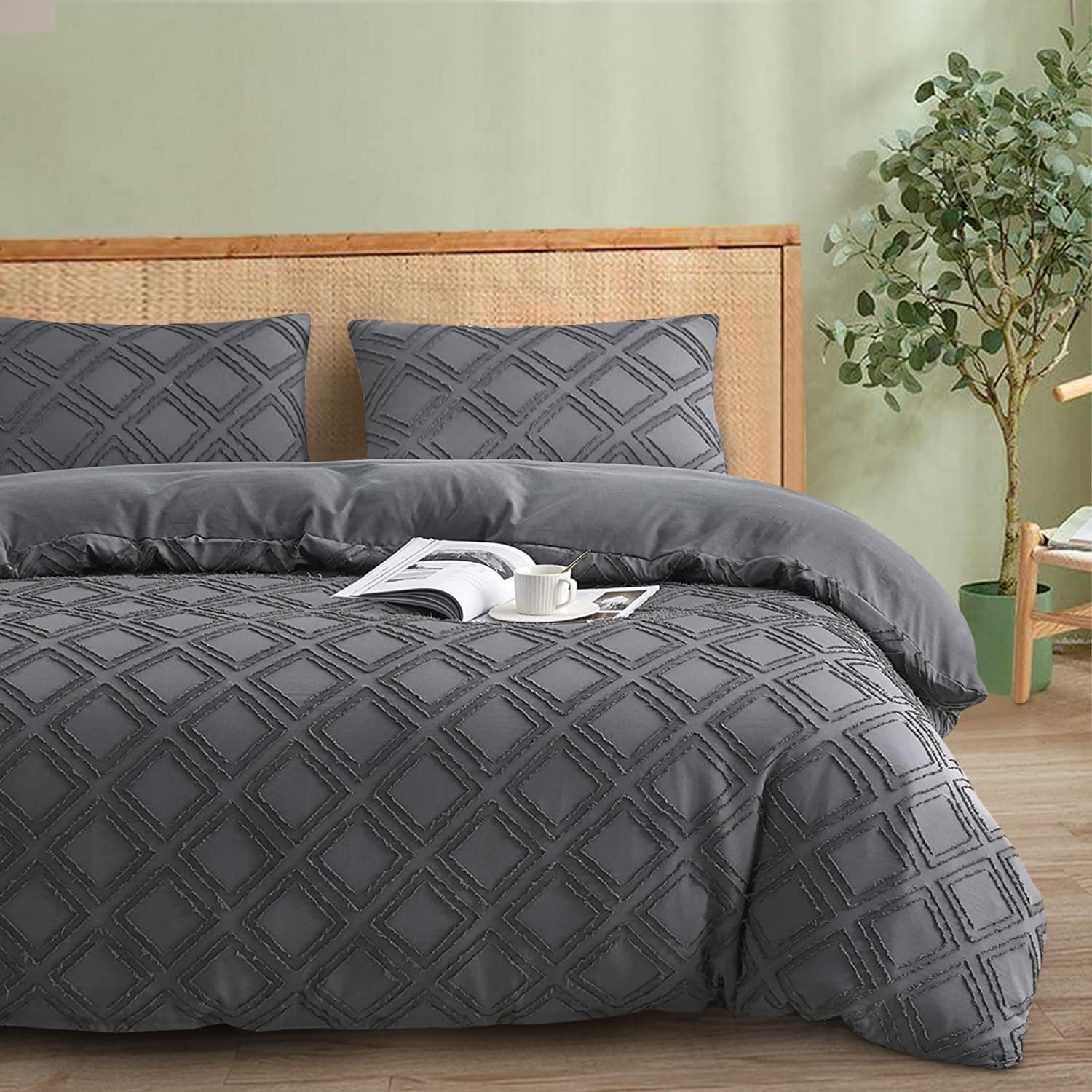 Juego de edredón Queen de 3 piezas - QUEEN - 220cm X 220 cm