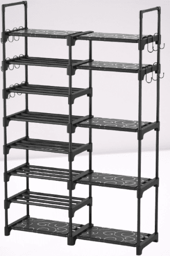 Organizador de zapatos de metal de 8 niveles