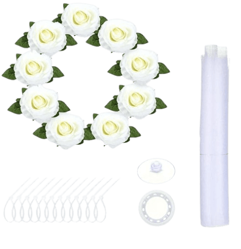 Conjunto de cinta de ramo de flores artificiales