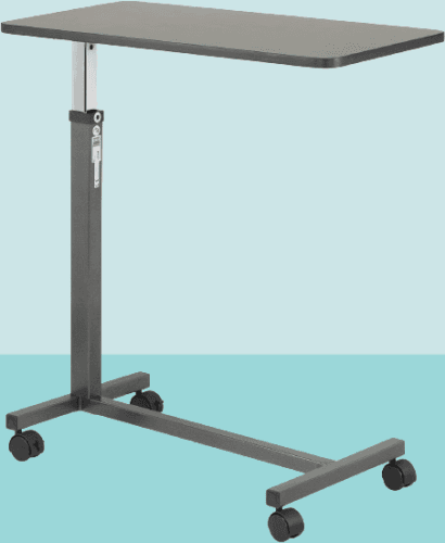 Mesa de cama ajustable no inclinable con ruedas