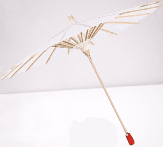 Paquete de 2 parasoles de papel decorativo chino color blanco
