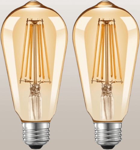 Bombilla de filamento LED con detección automática de luz de encendido/apagado