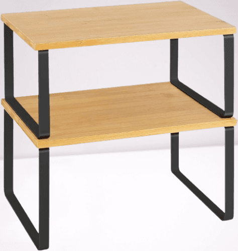 Organizador de armario de cocina apilables para especias. 2 Unidades de 19.5cm x 30cm x 29cm