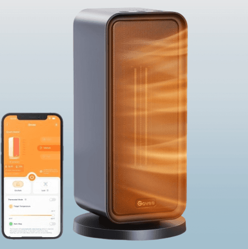 Calentador de espacio inteligente con termostato