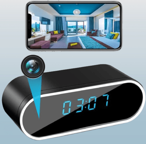 Reloj de cámara oculta WiFi HD 1080P con visión nocturna