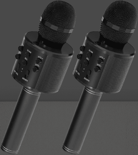 Paquete de 2 micrófonos de karaoke inalámbrico Bluetooth