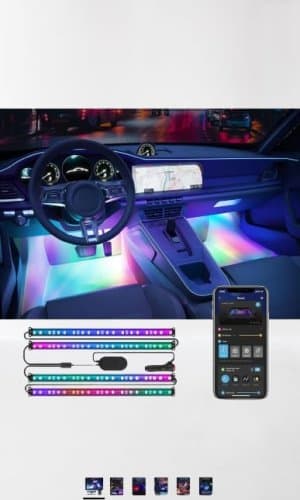 Tira de luces LED inteligentes para automóvil con 4 modos