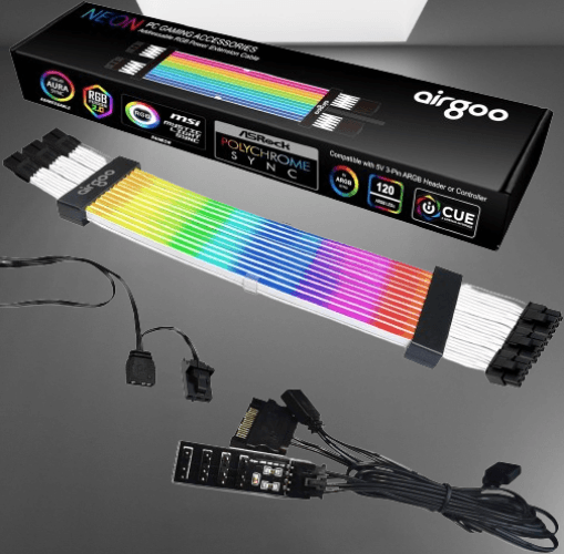 Cable GPU V2 RGB triple direccionable de 8 pines (6+2)