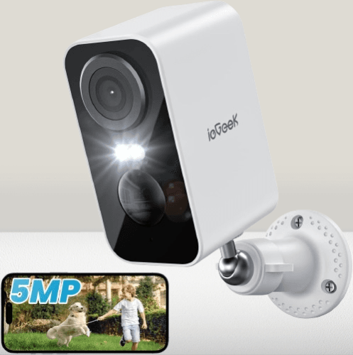 Sistema de cámara WiFi inteligente de 5 MP para vigilancia.