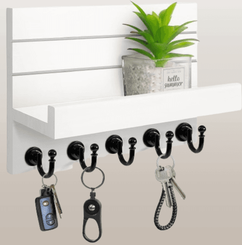 Soporte de pared para llaves con 5 ganchos resistentes