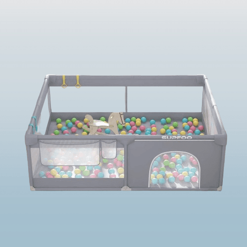 Corralito extragrande para bebés con tapete de 71 x 59 x 27"