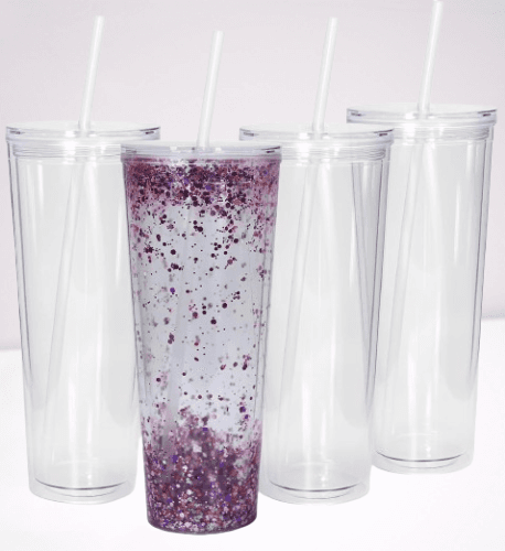 Vasos de globo de nieve paquete de 4 de 24 onzas