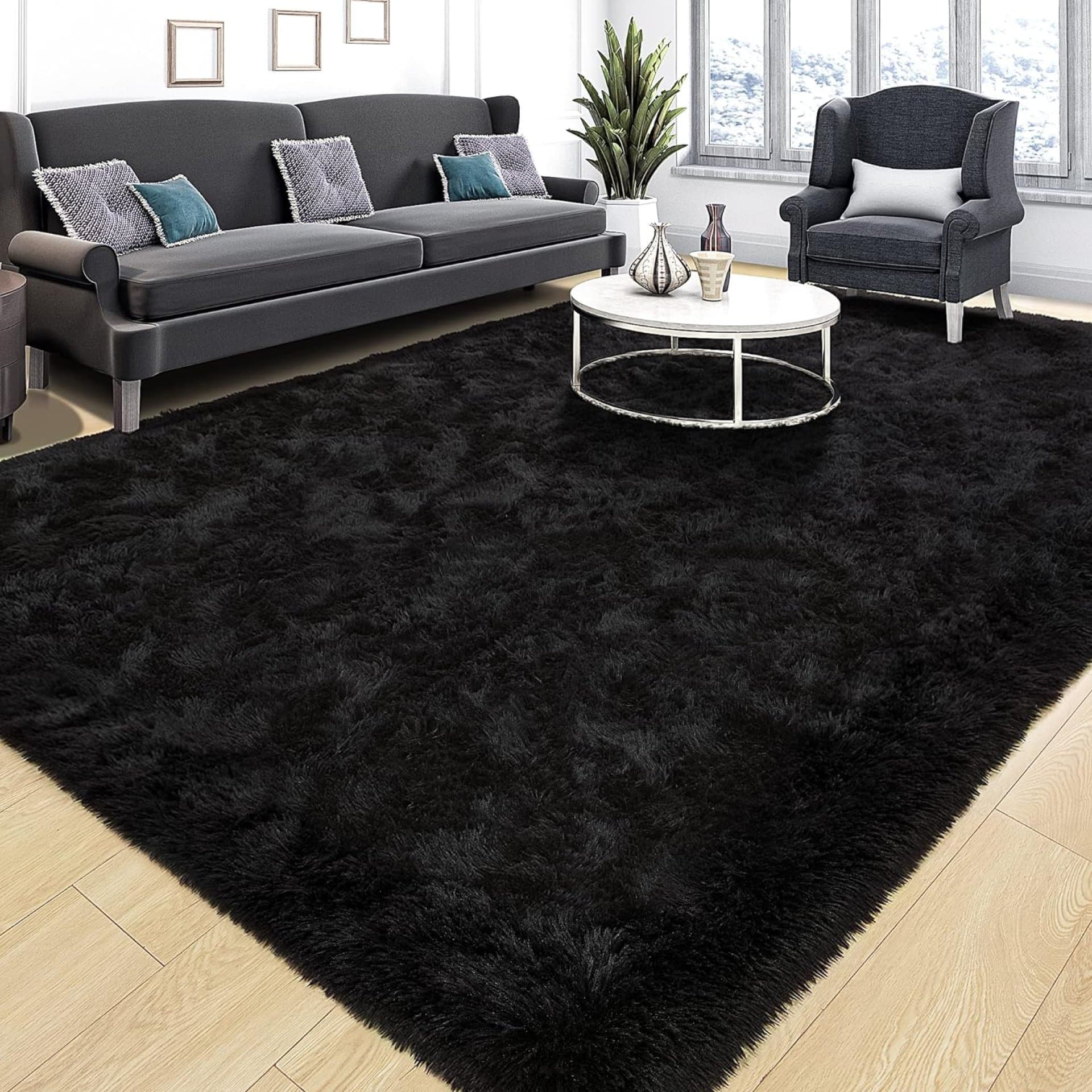 Alfombra super suave y esponjosa para dormitorio 6" ancho X 9" largo.