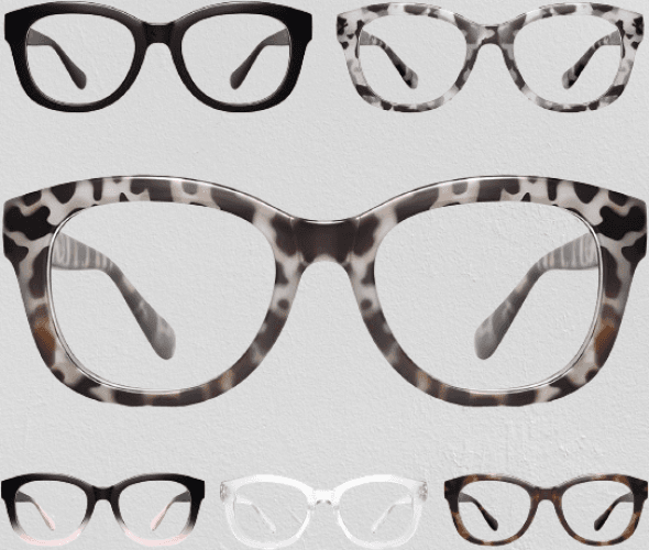 Paquete de 6 lentes de lectura de gran tamaño para mujer