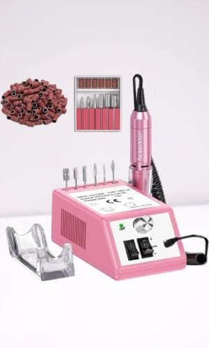 Kit profesional para manicura con taladro y 1 paquete de lijas.