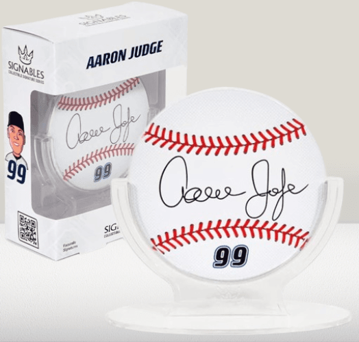 Tarjetas coleccionables de béisbol autografiada de 4 pulgadas